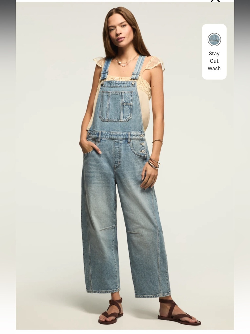 Lucky Brand Barrel Overalls